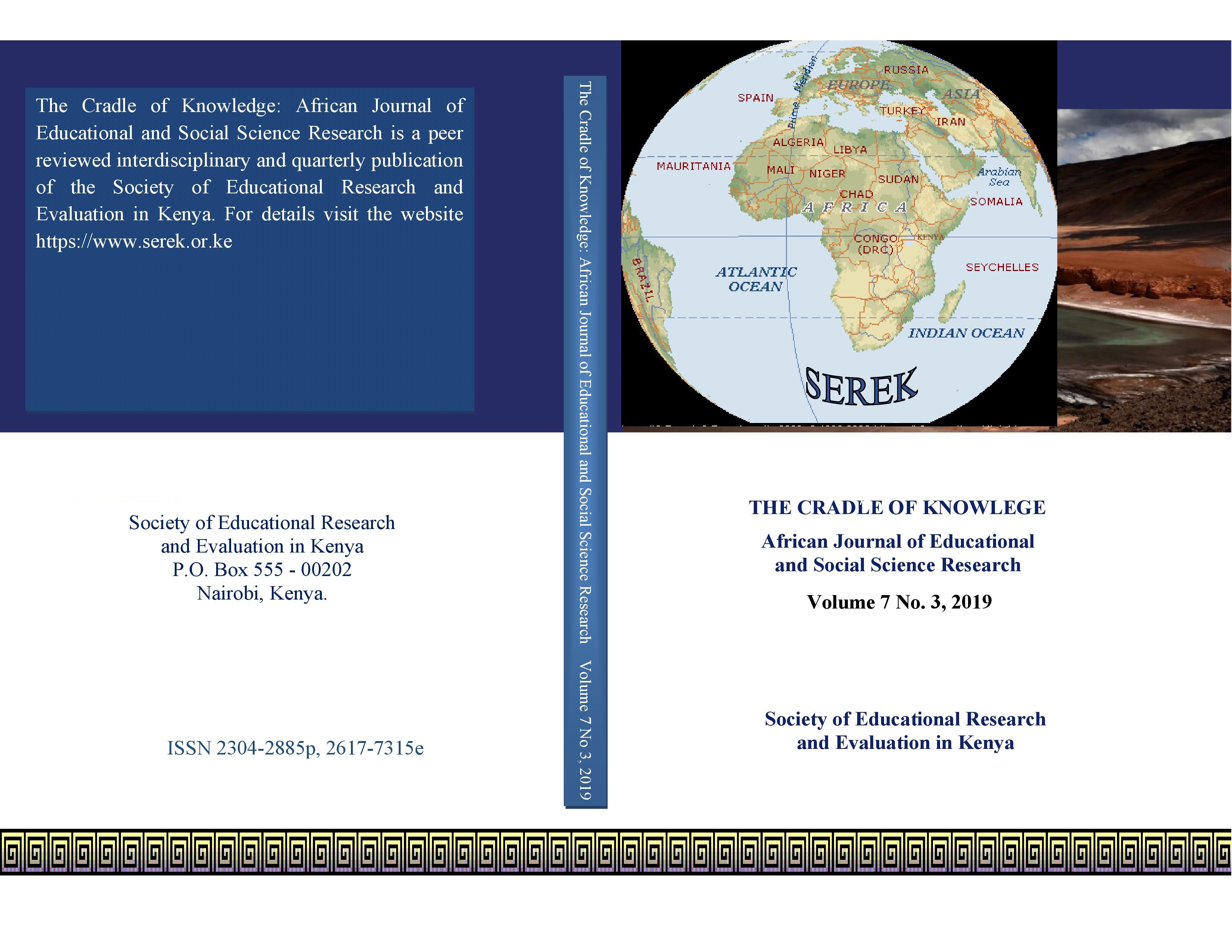 The Cradle of Knowledge: African Journal of Educational and Social Science Research