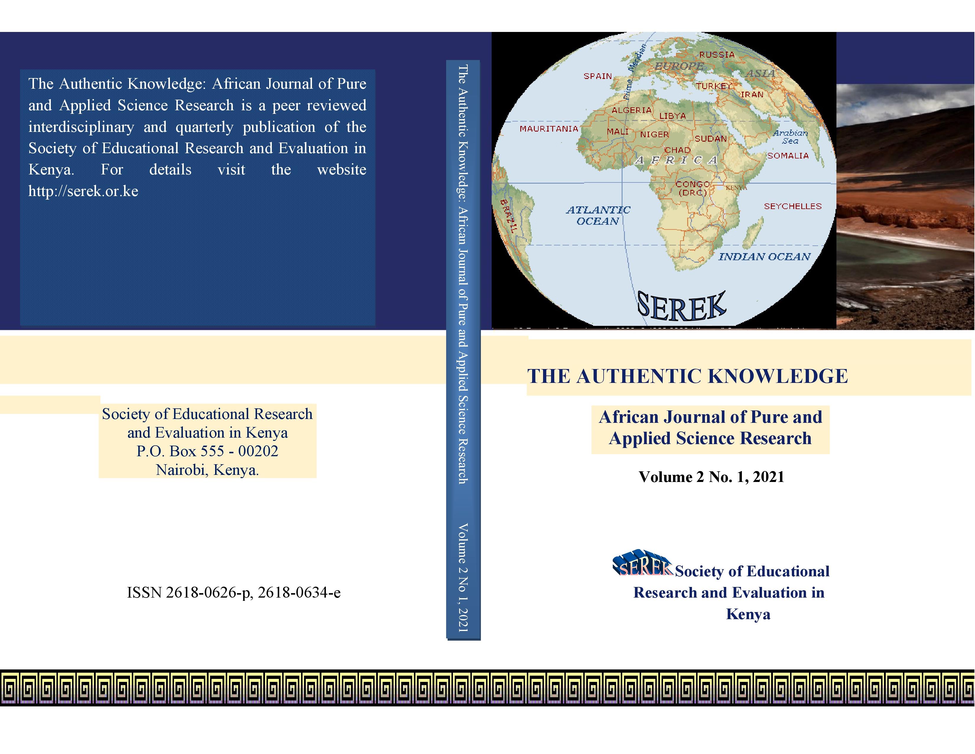 The Authentic Knowledge: African Journal of Pure and Applied Science Research