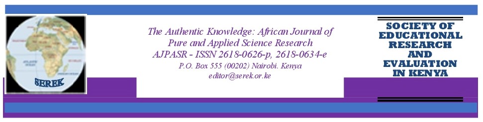 The Authentic Knowledge: African Journal of Pure and applied Science Research
