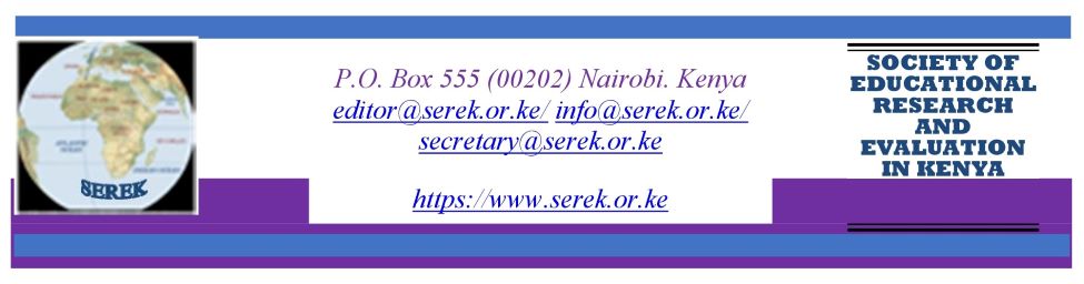 Society of Educational Research and Evaluation in Kenya Journals